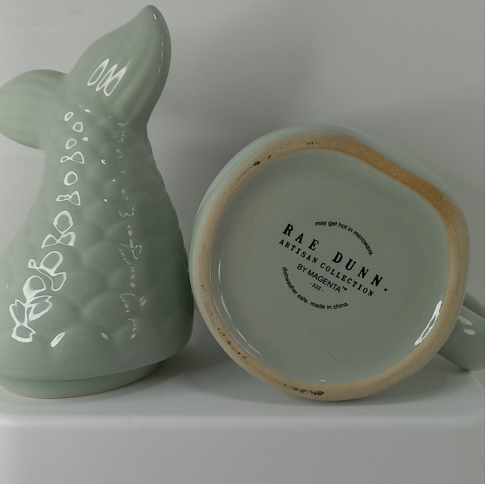 Rae Dunn "MERMAID AT HEART" Mug With Topper - Picture 3 of 5
